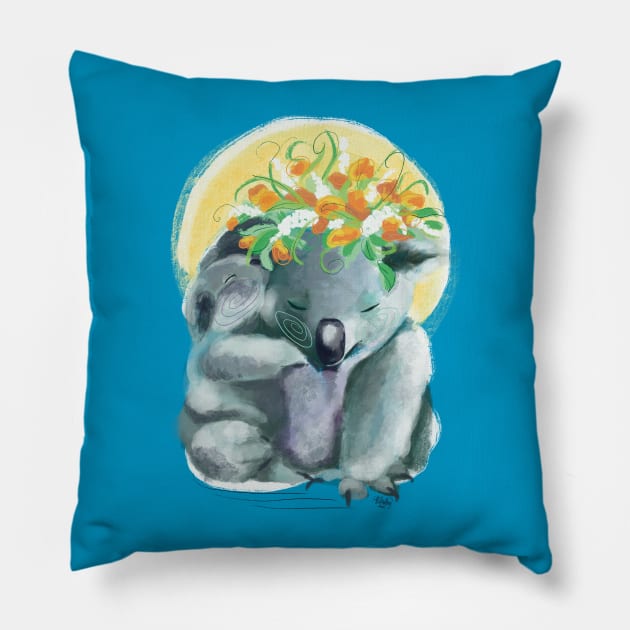 Koala Whispers Pillow by Works of Autumn