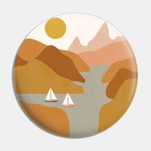 Abstract Islands Landscape Pin