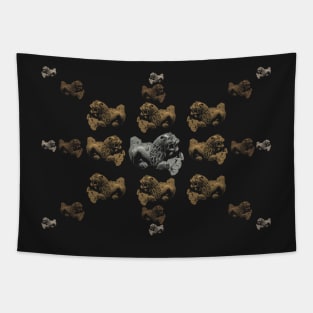 Midieval lion from 14th century model Gothic Multidimensional Space depth Pattern Tapestry