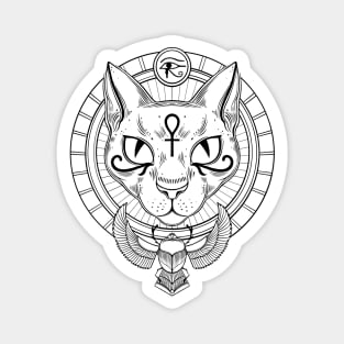 Bastet. Egyptian cat goddess Magnet