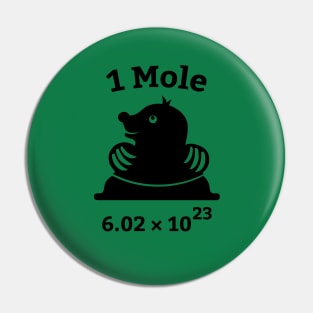 Funny Chemistry Shirts | 1 Mole Avogadro's Number Pin