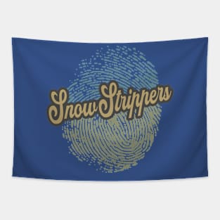 Snow Strippers Fingerprint Tapestry