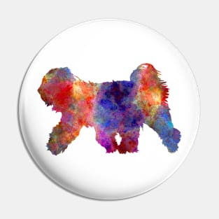 Tibetan Terrier in watercolor Pin