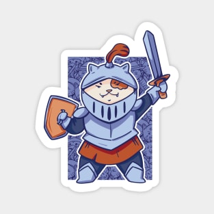 D&D Fighter or Paladin Class Kawaii Cat Magnet