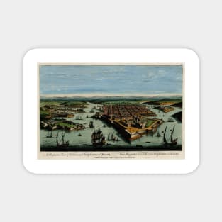 Vintage Map of Valletta Malta (1794) Magnet