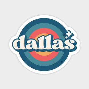 Vintage Dallas Sunset Seal // Retro City Emblem for Dallas, Texas Magnet