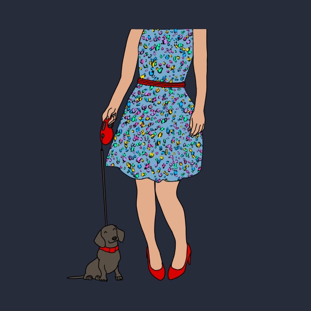 Daschund Walkies by Teal & Turquoise