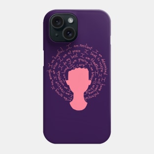 Self Care Matters Pink Silhouette Phone Case