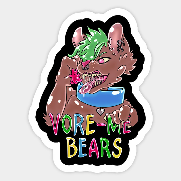 Vore Me Bears Furry Sticker Teepublic