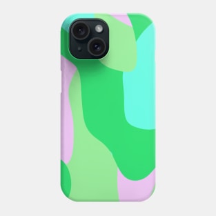 green pink and turquoise abstract Phone Case