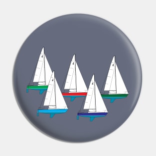 J/24 Sailboats Racing Pin