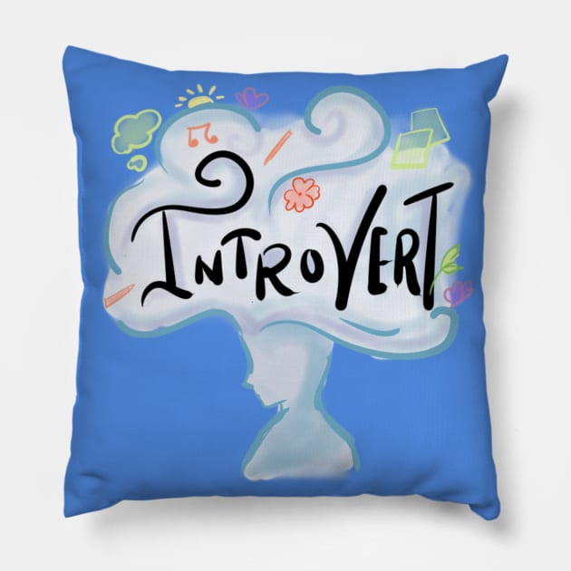 Introvert Pillow by sarda_art