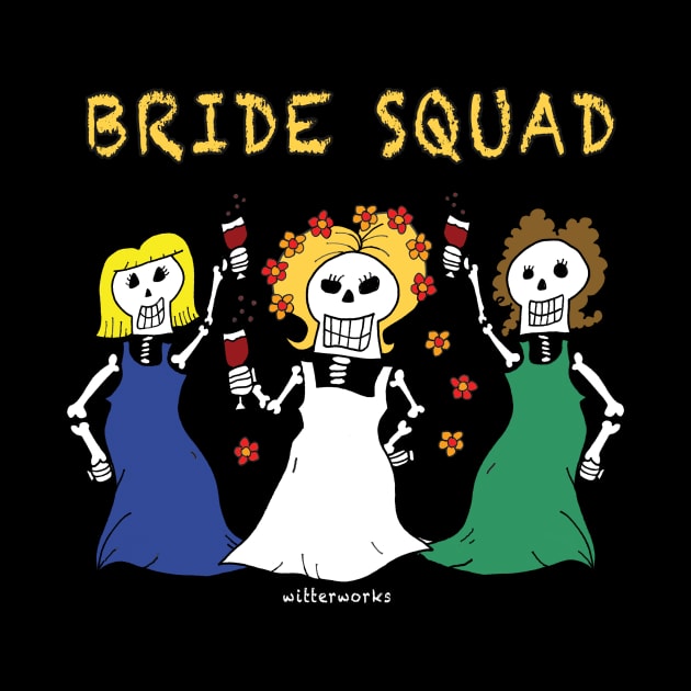 Skeleton Wedding WITHOUT white outline by witterworks