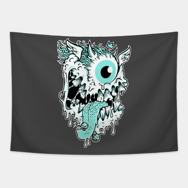 Flying eyeball with teeth Tapestry by HETCH666