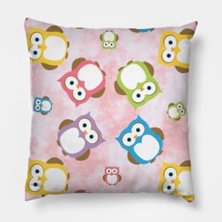 Cute Owls, Owl Pattern, Colorful Owls, Baby Owls Pillow