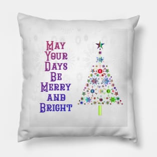 Christmas Tree Bright and Colorful Unique Design Pillow