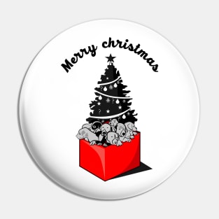 Merry Christmas for pug's Pin