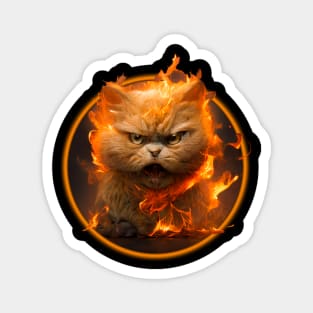 cat fire Magnet