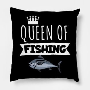 Queen of fishing Pillow