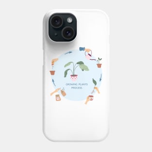 Print for growing plants process Phone Case