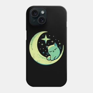 Moon Cat Cute Ethereal Cosmic Aesthetic Phone Case