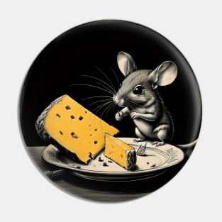 Mouse hunting for cheese Pin