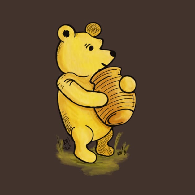 Winnie the Pooh and his jar of hunny by Alt World Studios