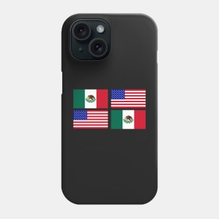 USA and Mexico Flag x2 Phone Case
