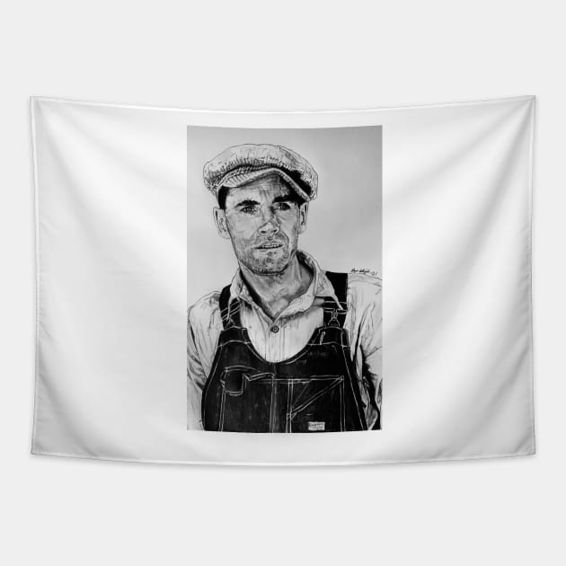 Tom Joad Henry Fonda Grapes of Wrath Tapestry by BryanWhipple