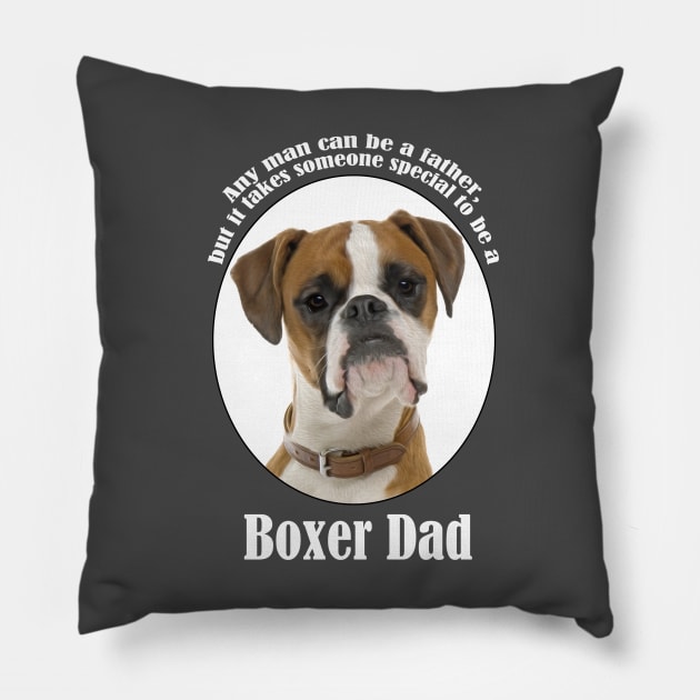 Boxer Dad Pillow by You Had Me At Woof