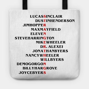 "Stranger Things Characters" Tote