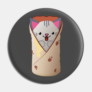 Purr-ito - Prrrito - Purrito - Kitten Wrap Pin