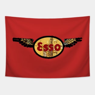 ESSO  EXXON VINTAGE AVIATION GRAPHIC SIGN Tapestry