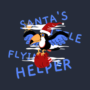 Santa's Little Flying Helper Design T-Shirt