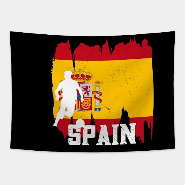 Spain Flag Soccer Football Team 2022 Tapestry by mcoshop