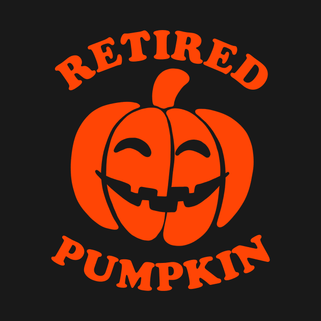 Funny Retired Halloween Pumpkin by Upsketch