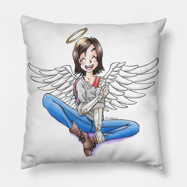 Chibi Angel Pillow by KranberriJam