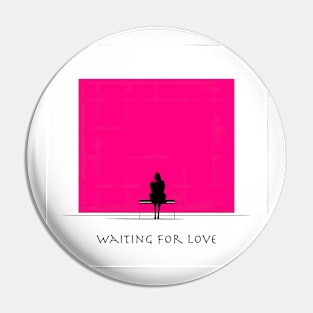 [AI Art] Waiting for love, Minimal Art Style Pin