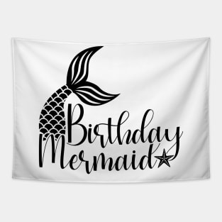 Birthday Mermaid Tail Tapestry