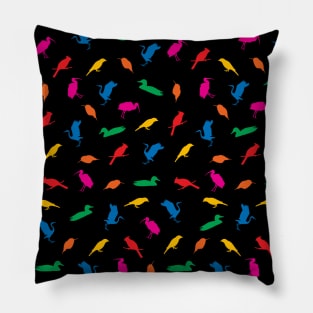 Colorful Bird Pattern for Bird Nerds Pillow