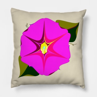 A Large Pink Morning Glory Pillow