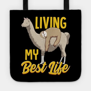 Sloth & Llama Living My Best Life Sleepy Lazy Nap Tote