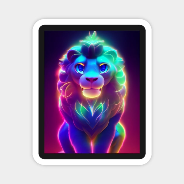 Leo the Neon Lion Magnet by MyMagicalPlace