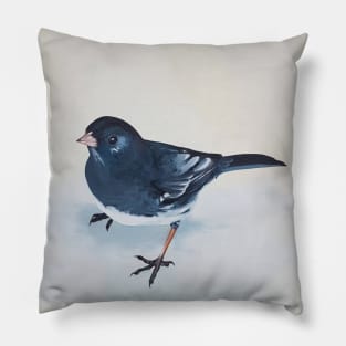 Dark-eyed Junco bird painting Pillow