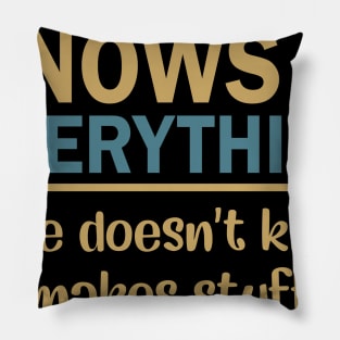 Vintage Druncle Know Everything Gift For Father's Day Pillow