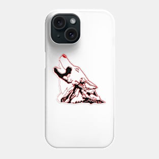 wolf howling at the moon Phone Case