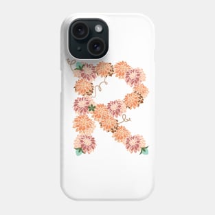 Letter R Floral Phone Case