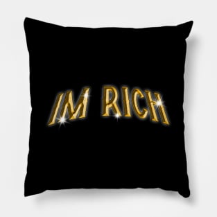 I'm Reach Gold Typography Pillow