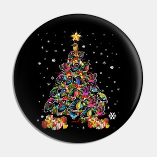 Birds Christmas Tree Pin