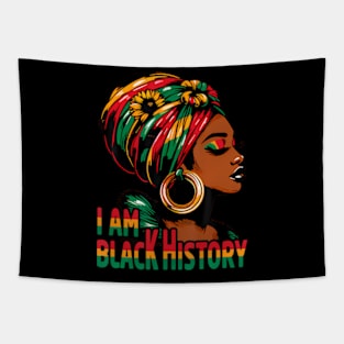 I Am Black History Month African American Juneteenth Tapestry